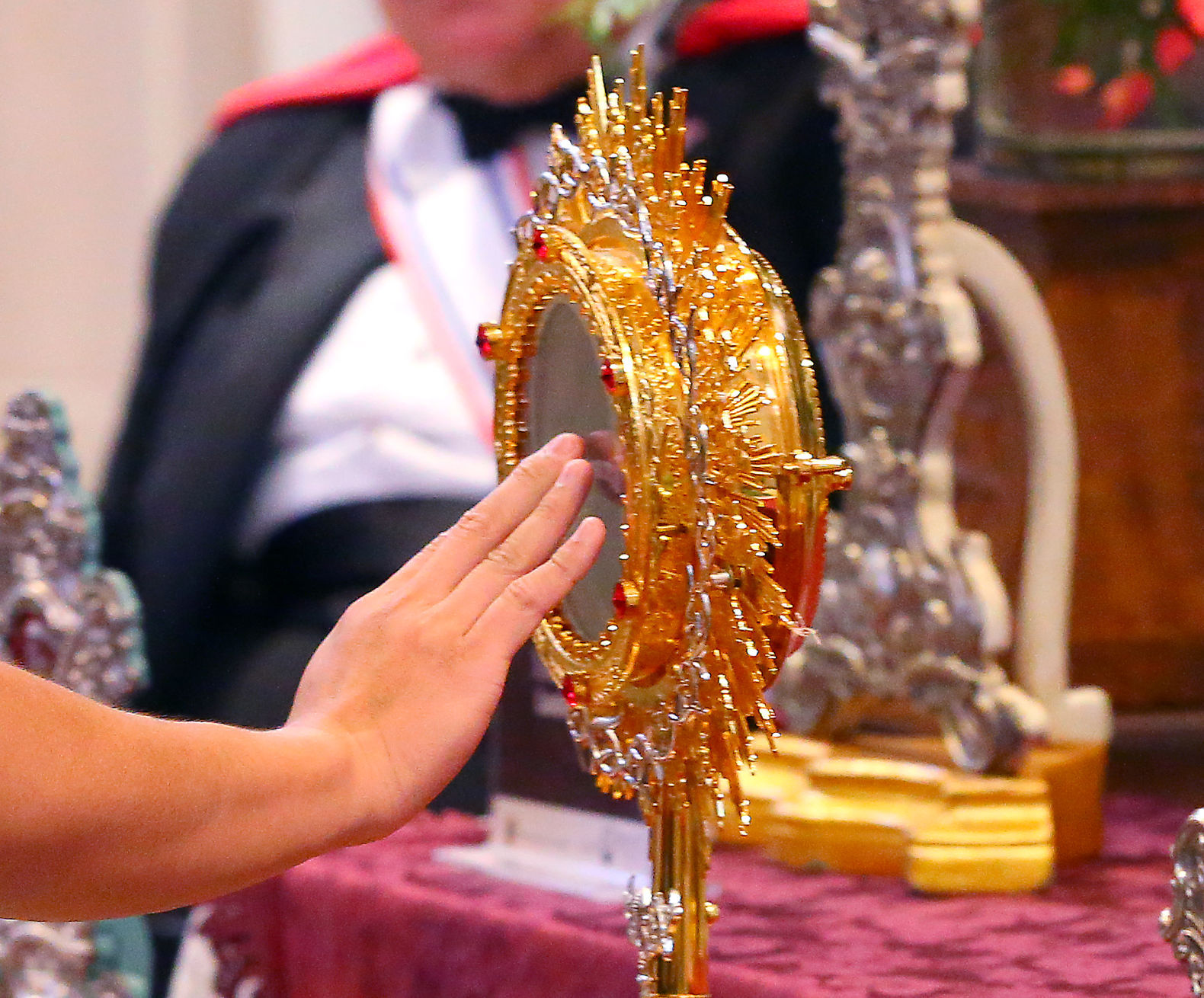 Padre Pio relic touched
